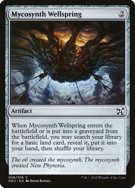 Mycosynth Wellspring trading card from Duel Decks: Elves vs. Inventors Mycosynth Wellspring - Duel Decks: Elves vs. Inventors Magic: The Gathering trading card
