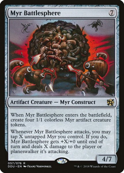 Myr Battlesphere - Duel Decks: Elves vs. Inventors Magic: The Gathering trading card