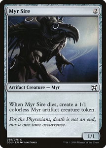Myr Sire - Duel Decks: Elves vs. Inventors (DDU) #58 - Common Magic: The Gathering Trading Card