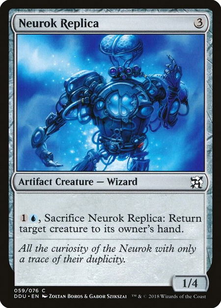 Neurok Replica trading card from Duel Decks: Elves vs. Inventors Neurok Replica - Duel Decks: Elves vs. Inventors Magic: The Gathering trading card