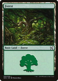 Forest (032) - Duel Decks: Elves vs. Inventors (DDU) #32 - Land Magic: The Gathering Trading Card