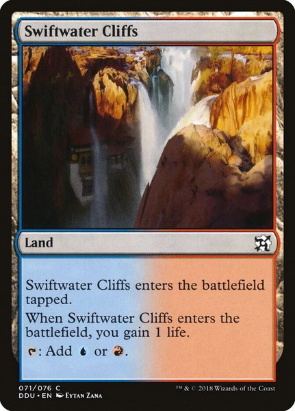 Swiftwater Cliffs trading card from Duel Decks: Elves vs. Inventors Swiftwater Cliffs - Duel Decks: Elves vs. Inventors Magic: The Gathering trading card