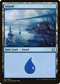 Island (073) - Duel Decks: Elves vs. Inventors (DDU) #73 - Land Magic: The Gathering Trading Card
