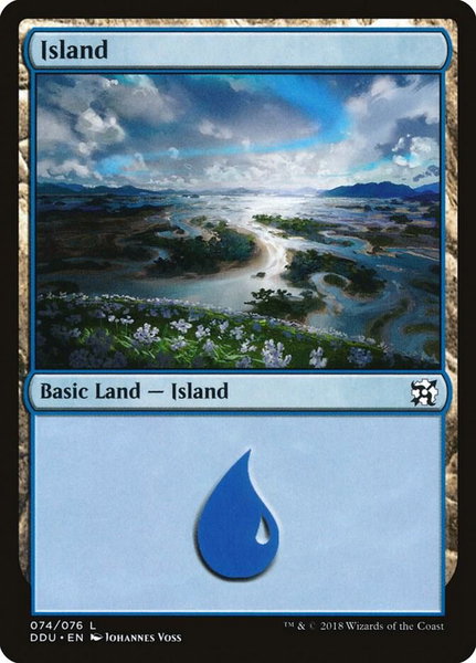Island (074) - Duel Decks: Elves vs. Inventors Magic: The Gathering trading card