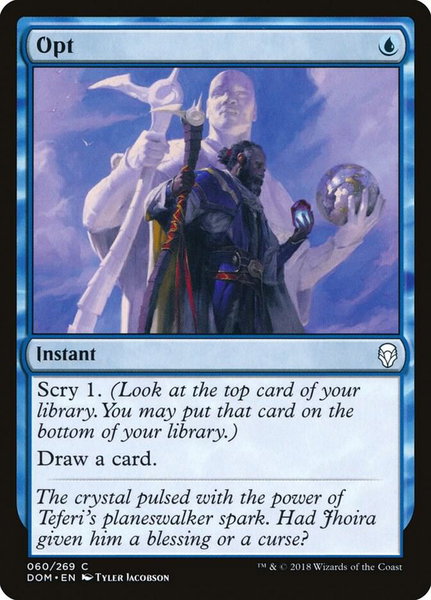 Opt - Dominaria Magic: The Gathering trading card