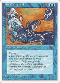 Air Elemental - Fourth Edition (4ED) #59 - Uncommon Magic: The Gathering Trading Card
