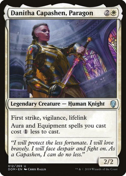 Danitha Capashen, Paragon trading card from Dominaria Danitha Capashen, Paragon - Dominaria Magic: The Gathering trading card