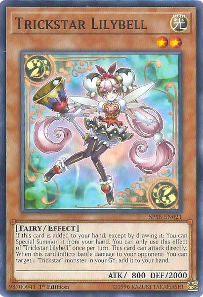 Trickstar Lilybell trading card from Star Pack VRAINS Trickstar Lilybell - Star Pack VRAINS YuGiOh trading card