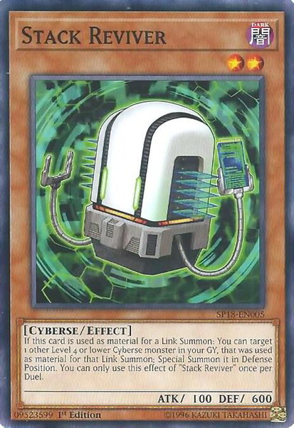 Stack Reviver trading card from Star Pack VRAINS Stack Reviver - Star Pack VRAINS YuGiOh trading card