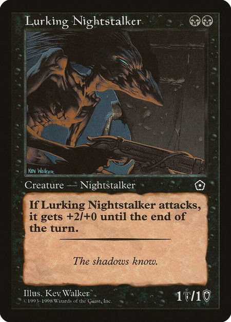 Lurking Nightstalker - Portal Second Age Magic: The Gathering trading card