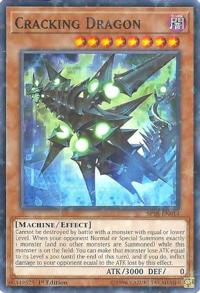 Cracking Dragon (Starfoil) trading card from Star Pack VRAINS Cracking Dragon (Starfoil) - Star Pack VRAINS YuGiOh trading card