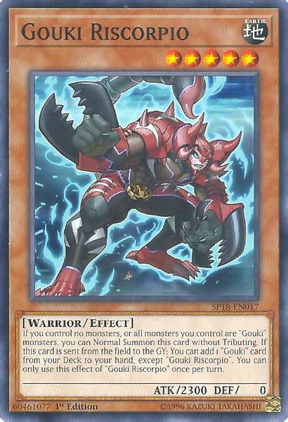 Gouki Riscorpio trading card from Star Pack VRAINS Gouki Riscorpio - Star Pack VRAINS YuGiOh trading card