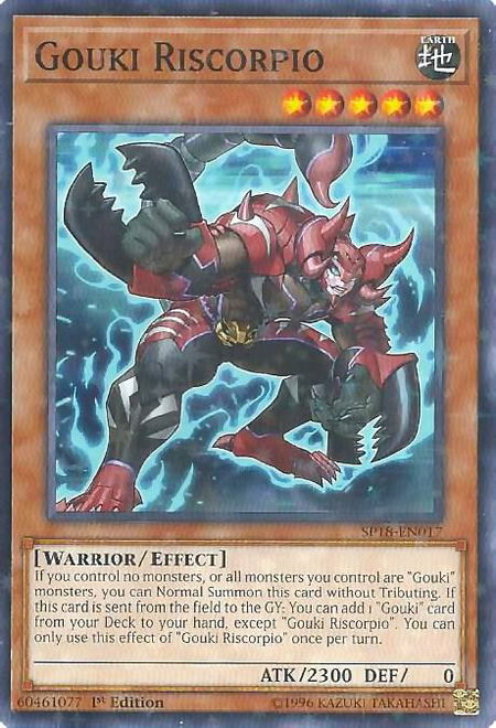 Gouki Riscorpio (Starfoil) - Star Pack VRAINS YuGiOh trading card