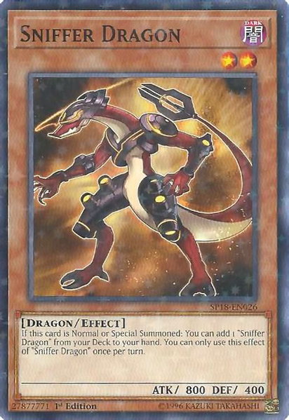 Sniffer Dragon (Starfoil) trading card from Star Pack VRAINS Sniffer Dragon (Starfoil) - Star Pack VRAINS YuGiOh trading card