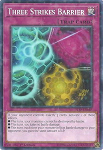 Three Strikes Barrier (Starfoil) - Star Pack VRAINS (SPV) #SP18-EN045 - Rare YuGiOh Trading Card
