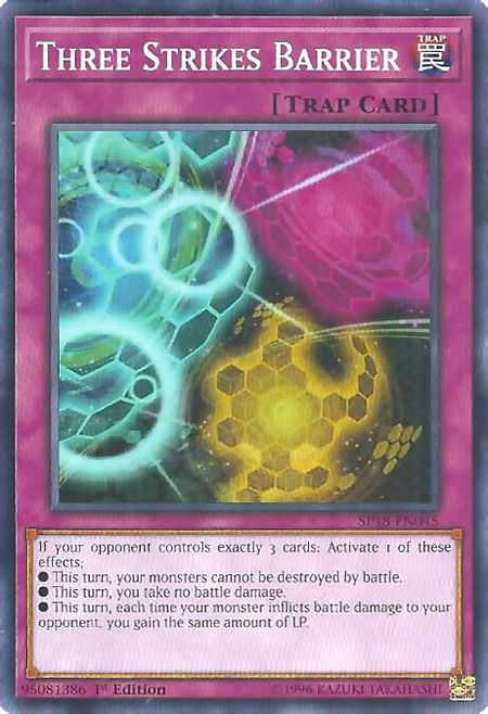 Three Strikes Barrier - Star Pack VRAINS YuGiOh trading card