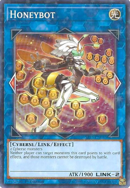 Honeybot (Starfoil) trading card from Star Pack VRAINS Honeybot (Starfoil) - Star Pack VRAINS YuGiOh trading card