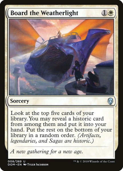 Board the Weatherlight - Dominaria Magic: The Gathering trading card