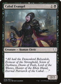 Cabal Evangel - Dominaria (DOM) #78 - Common Magic: The Gathering Trading Card