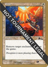 Erase - 2000 Tom van de Logt (6ED) (SB) - World Championship Decks (WCD) #tvdl7sb - Special Magic: The Gathering Trading Card