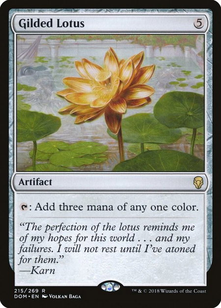 Gilded Lotus trading card from Dominaria Gilded Lotus - Dominaria Magic: The Gathering trading card
