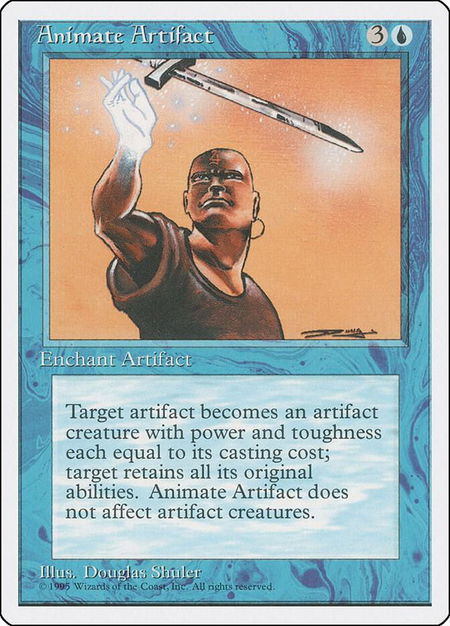 Animate Artifact trading card from Fourth Edition Animate Artifact - Fourth Edition Magic: The Gathering trading card