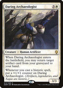 Daring Archaeologist - Dominaria (DOM) #13 - Rare Magic: The Gathering Trading Card
