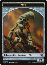 Myr Token - Duel Decks: Elves vs. Inventors (DDU) #2 - Token Magic: The Gathering Trading Card