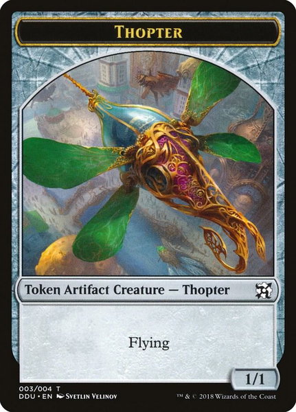 Thopter Token (003) trading card from Duel Decks: Elves vs. Inventors Thopter Token (003) - Duel Decks: Elves vs. Inventors Magic: The Gathering trading card