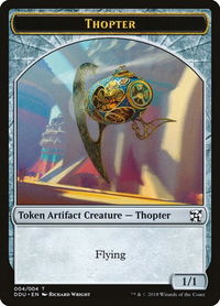 Thopter Token (004) - Duel Decks: Elves vs. Inventors (DDU) #4 - Token Magic: The Gathering Trading Card