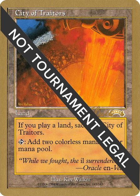 City of Traitors - 1999 Kai Budde (EXO) - World Championship Decks Magic: The Gathering trading card