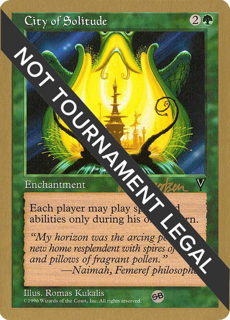 City of Solitude - 1997 Svend Geertsen (VIS) (SB) - World Championship Decks Magic: The Gathering trading card