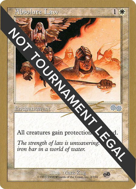 Absolute Law - 2000 Nicolas Labarre (USG) (SB) - World Championship Decks Magic: The Gathering trading card