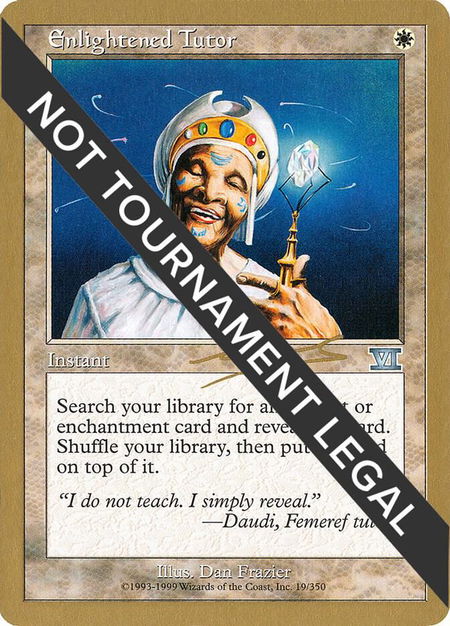Enlightened Tutor - 2000 Nicolas Labarre (6ED) trading card from World Championship Decks Enlightened Tutor - 2000 Nicolas Labarre (6ED) - World Championship Decks Magic: The Gathering trading card