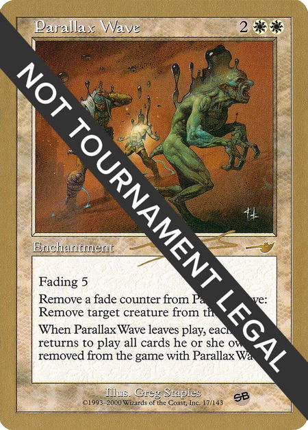 Parallax Wave - 2000 Nicolas Labarre (NMS) (SB) trading card from World Championship Decks Parallax Wave - 2000 Nicolas Labarre (NMS) (SB) - World Championship Decks Magic: The Gathering trading card