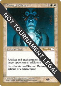 Aura of Silence - 1998 Brian Hacker (WTH) (SB) - World Championship Decks (WCD) #bh7bsb - Special Magic: The Gathering Trading Card