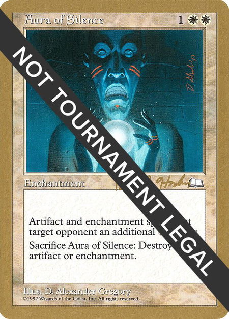 Aura of Silence - 1998 Brian Hacker (WTH) - World Championship Decks Magic: The Gathering trading card