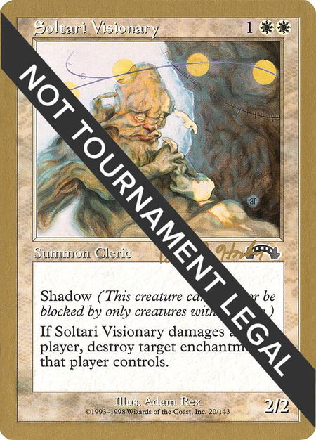 Soltari Visionary - 1998 Brian Hacker (EXO) trading card from World Championship Decks Soltari Visionary - 1998 Brian Hacker (EXO) - World Championship Decks Magic: The Gathering trading card