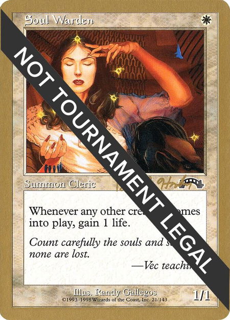 Soul Warden - 1998 Brian Hacker (EXO) - World Championship Decks Magic: The Gathering trading card