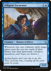 Diligent Excavator - Dominaria (DOM) #51 - Uncommon Magic: The Gathering Trading Card