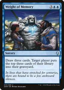 Weight of Memory - Dominaria (DOM) #74 - Uncommon Magic: The Gathering Trading Card