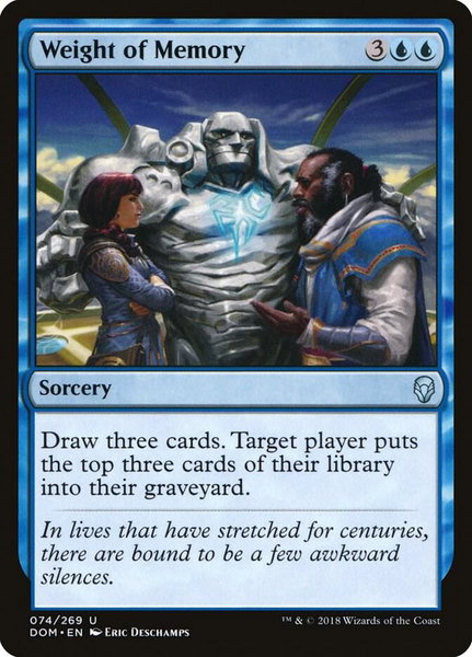 Weight of Memory - Dominaria Magic: The Gathering trading card