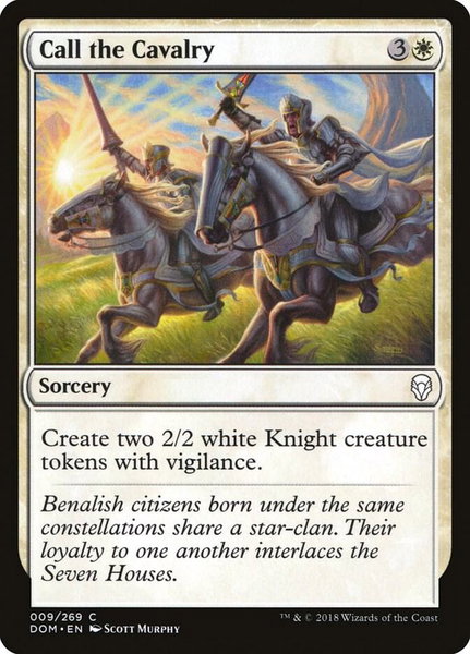 Call the Cavalry trading card from Dominaria Call the Cavalry - Dominaria Magic: The Gathering trading card