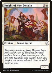 Knight of New Benalia - Dominaria (DOM) #24 - Common Magic: The Gathering Trading Card