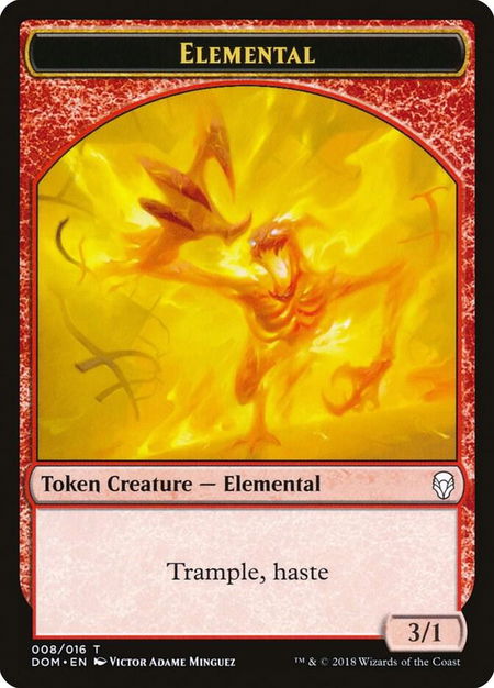 Elemental Token - Dominaria Magic: The Gathering trading card