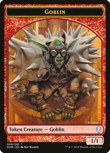 Goblin Token trading card from Dominaria Goblin Token - Dominaria Magic: The Gathering trading card