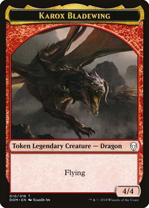 Karox Bladewing Token - Dominaria (DOM) #10 - Token Magic: The Gathering Trading Card