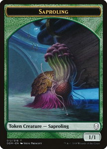Saproling Token (012) - Dominaria (DOM) #12 - Token Magic: The Gathering Trading Card