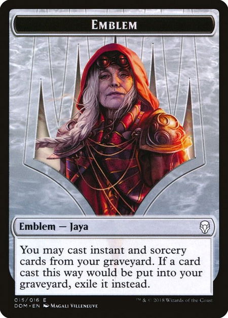 Emblem - Jaya Ballard - Dominaria Magic: The Gathering trading card