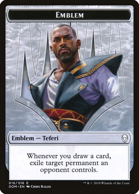 Emblem - Teferi, Hero of Dominaria - Dominaria Magic: The Gathering trading card